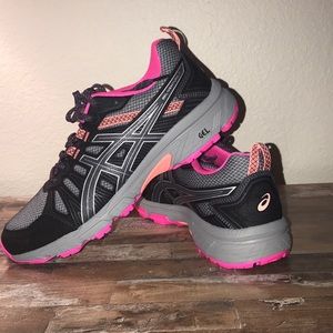ASICS Running Gym Shoes - Grey and Pink